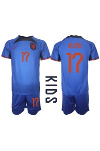 Nederland Daley Blind #17 Babyklær Borte Fotballdrakt til barn VM 2022 Korte ermer (+ Korte bukser)